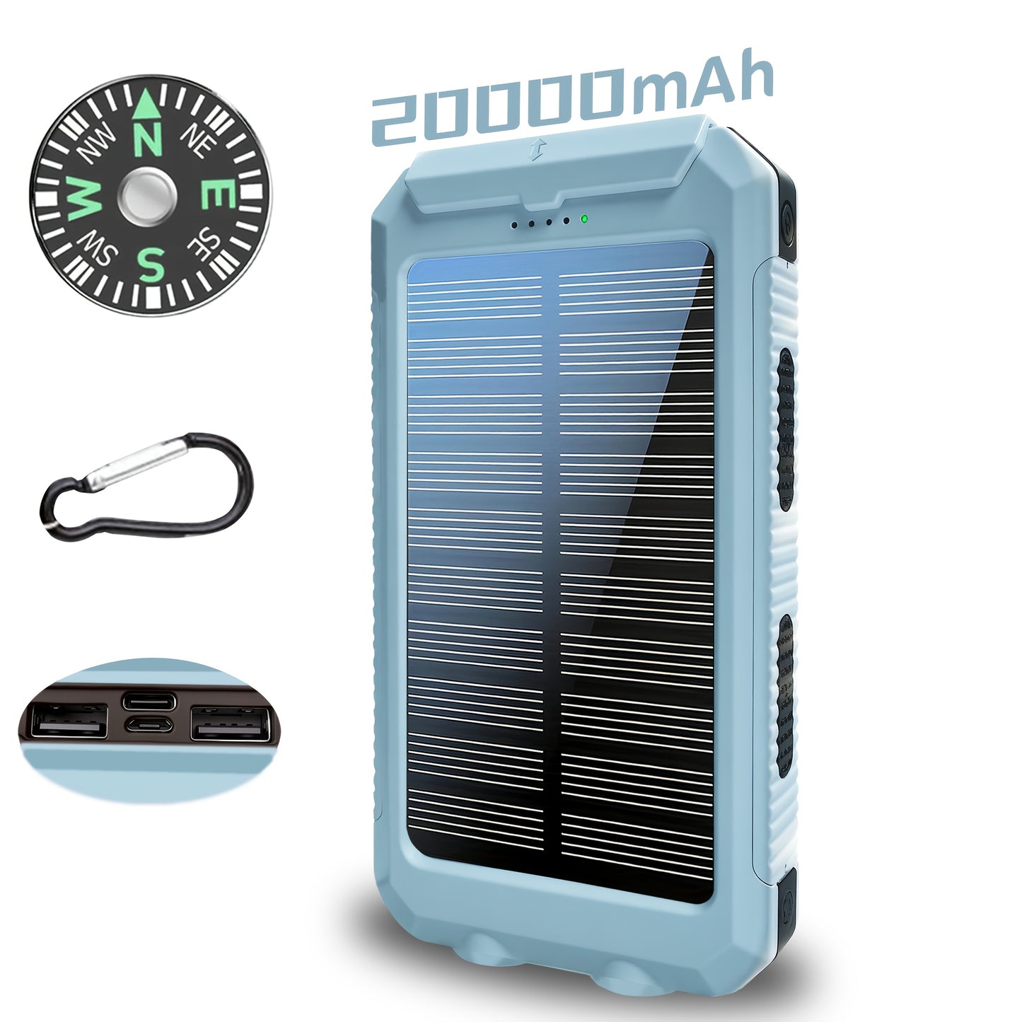 20000mAh Solar Power Bank