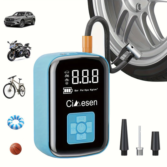 Portable Tire Inflator Air Compressor Cordless Electric Air Pump with Digital Display