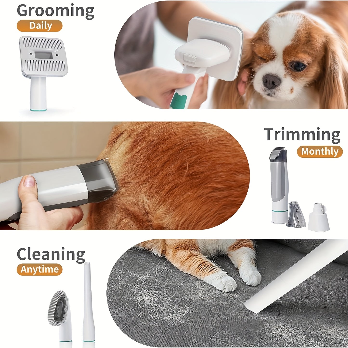 Dog Grooming Kit with Pet Grooming Vacuum