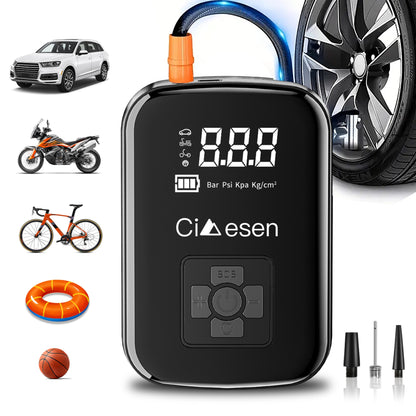 Portable Tire Inflator Air Compressor Cordless Electric Air Pump with Digital Display