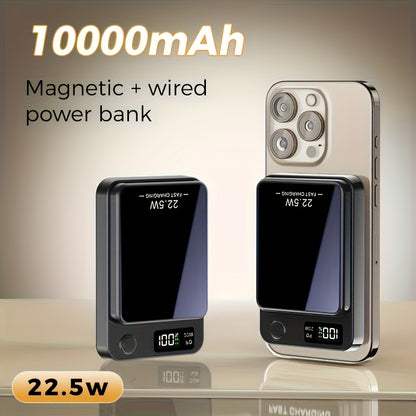 10000mAh Magnetic Wireless Power Bank 22.5W USB-C Fast Charging