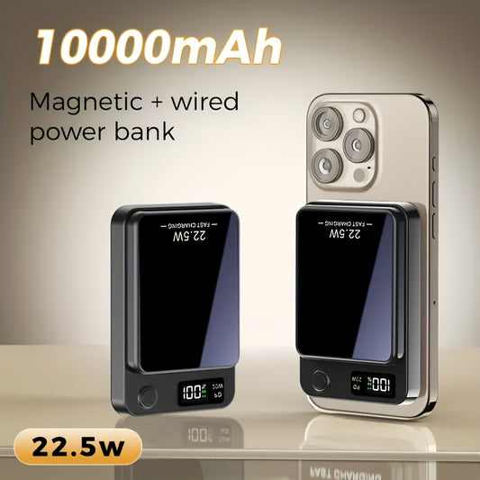 10000mAh Magnetic Wireless Power Bank 22.5W USB-C Fast Charging