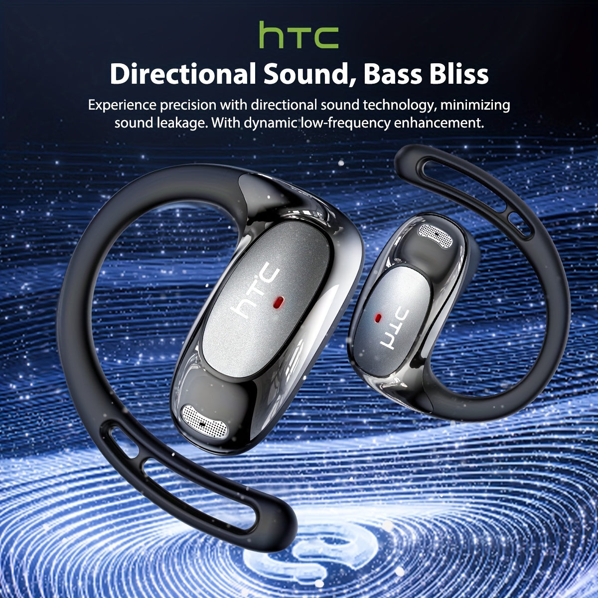 HTC NE35 AI Translation Earbuds – Open-Ear Wireless Headphones