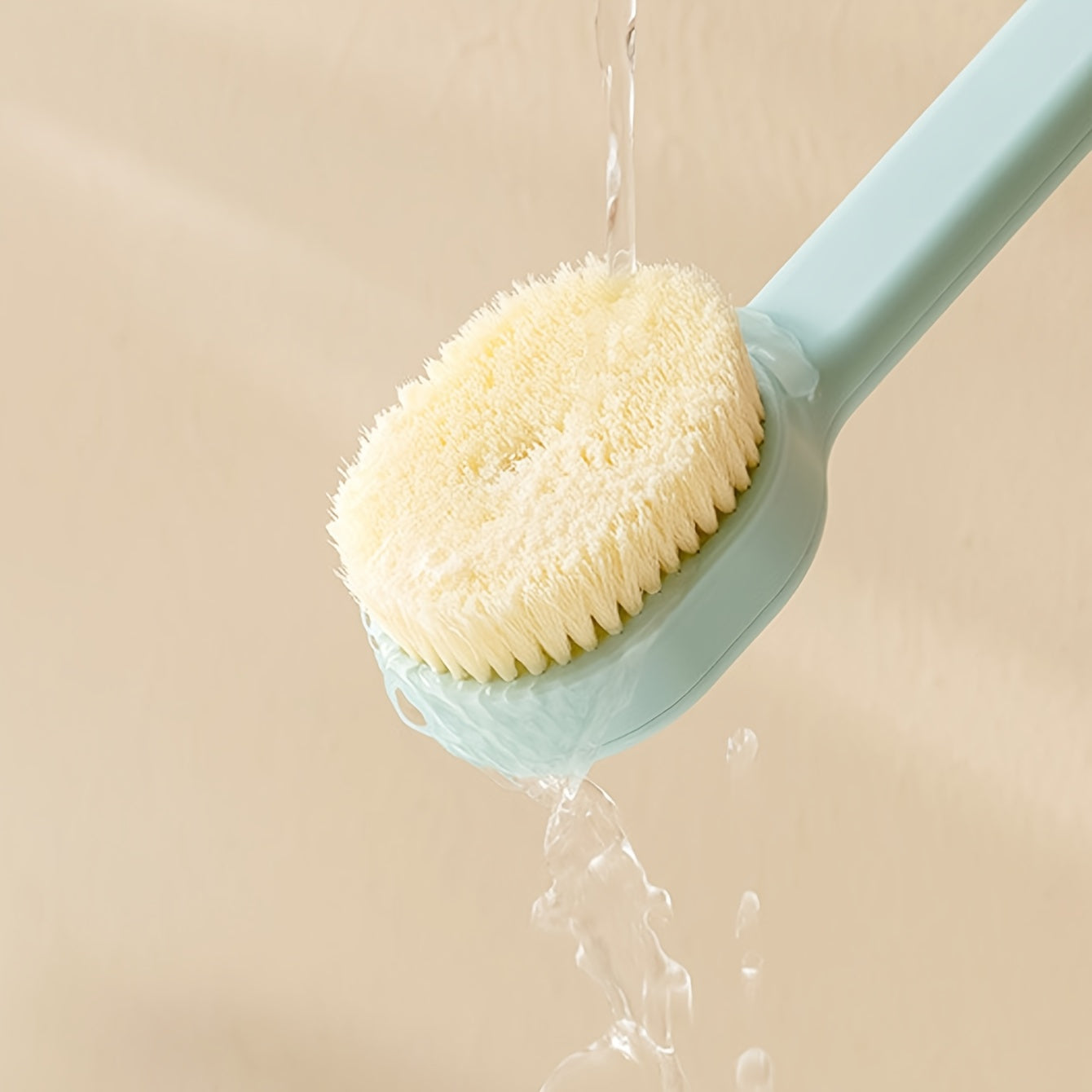 Liquid Bath Brush with Long Handle & Bath Ball