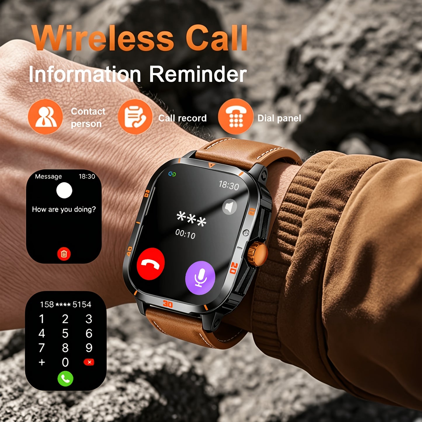 2026 Smart Watch for Men – Bluetooth Calling, Fitness Tracker
