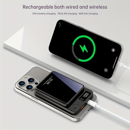 10000mAh Magnetic Wireless Power Bank 22.5W USB-C Fast Charging