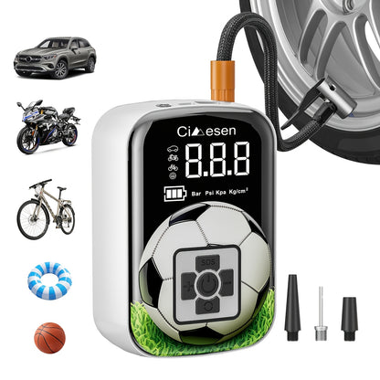 Portable Tire Inflator Air Compressor Cordless Electric Air Pump with Digital Display