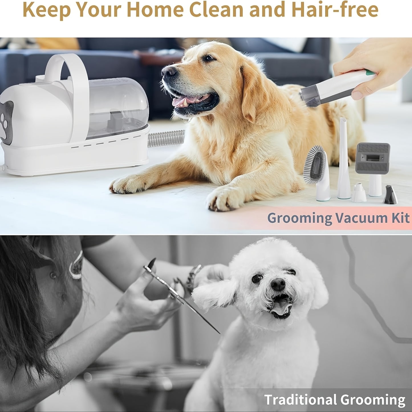 Dog Grooming Kit with Pet Grooming Vacuum