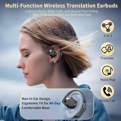 Real-Time AI Translation Earbuds – Smart Language Translator