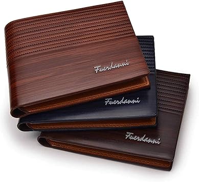 Men’s Multicolor Leather Wallet – Stylish Slim Bifold