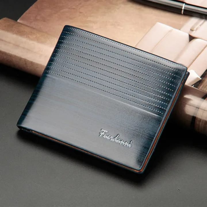Men’s Multicolor Leather Wallet – Stylish Slim Bifold