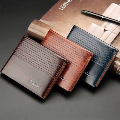 Men’s Multicolor Leather Wallet – Stylish Slim Bifold