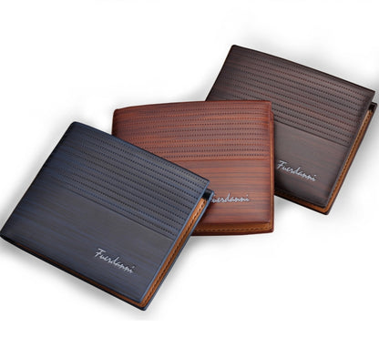 Men’s Multicolor Leather Wallet – Stylish Slim Bifold