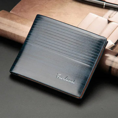 Men’s Multicolor Leather Wallet – Stylish Slim Bifold