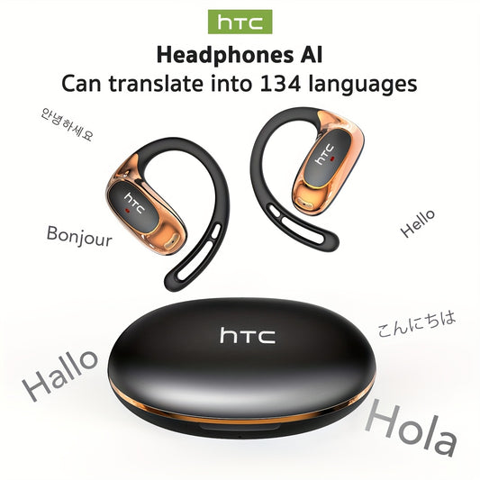 HTC NE35 AI Translation Earbuds – Open-Ear Wireless Headphones