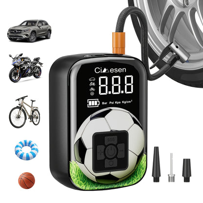 Portable Tire Inflator Air Compressor Cordless Electric Air Pump with Digital Display