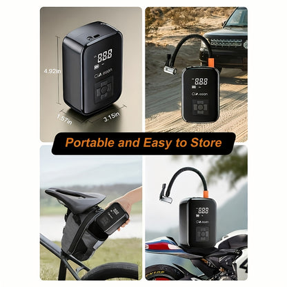 Portable Tire Inflator Air Compressor Cordless Electric Air Pump with Digital Display