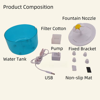 USB Cat Water Fountain, Automatic Pet Water Fountain with Circulating Filter