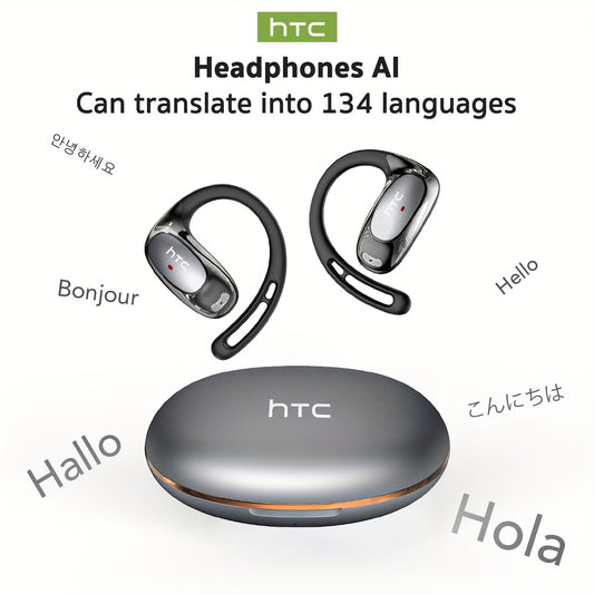 HTC NE35 AI Translation Earbuds – Open-Ear Wireless Headphones