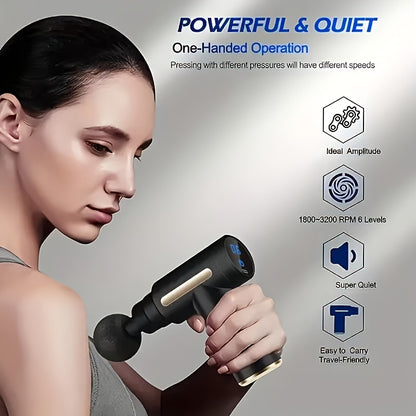 Portable Mini Massage Gun – 6-Speed Deep Tissue Muscle Massager
