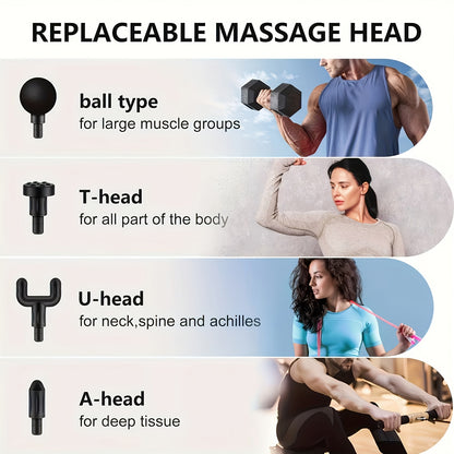 Portable Mini Massage Gun – 6-Speed Deep Tissue Muscle Massager
